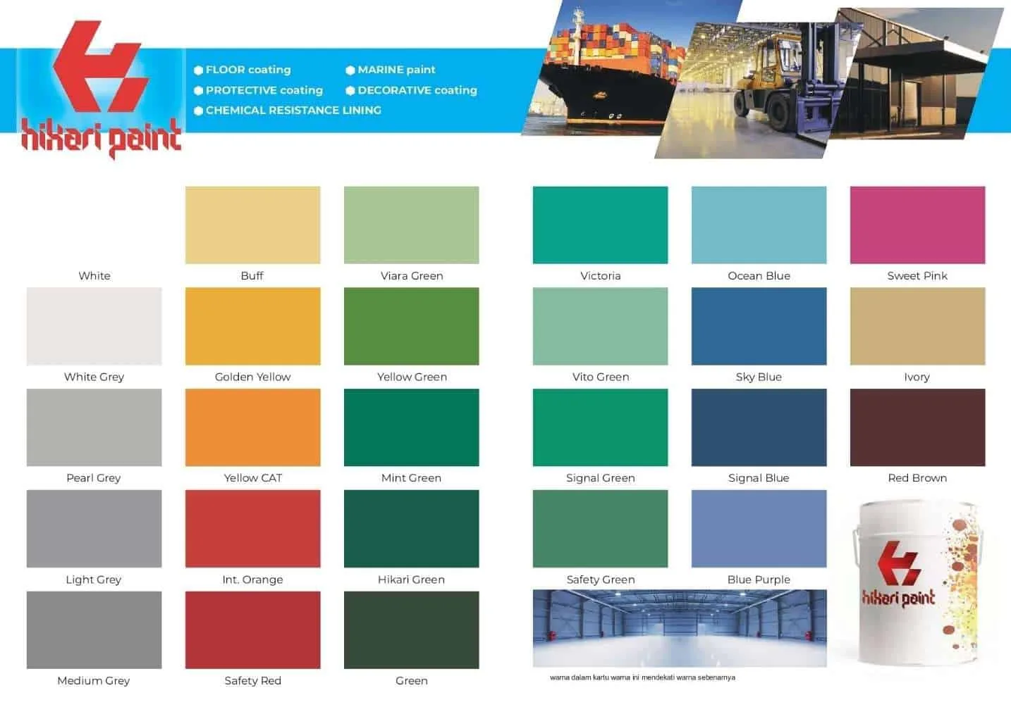 warna cat epoxy lantai hikari paint Warna Cat Epoxy Lantai Hikari Paint