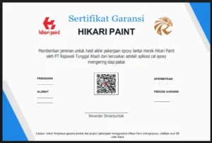 Sertifikat project hikari paint